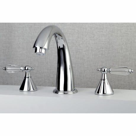 Wilshire KS2361WLL Two-Handle 3-Hole Deck Mount Roman Tub Faucet, Polished Chrome