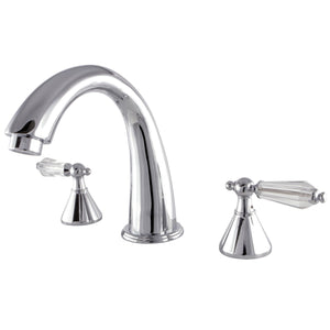 Wilshire KS2361WLL Two-Handle 3-Hole Deck Mount Roman Tub Faucet, Polished Chrome