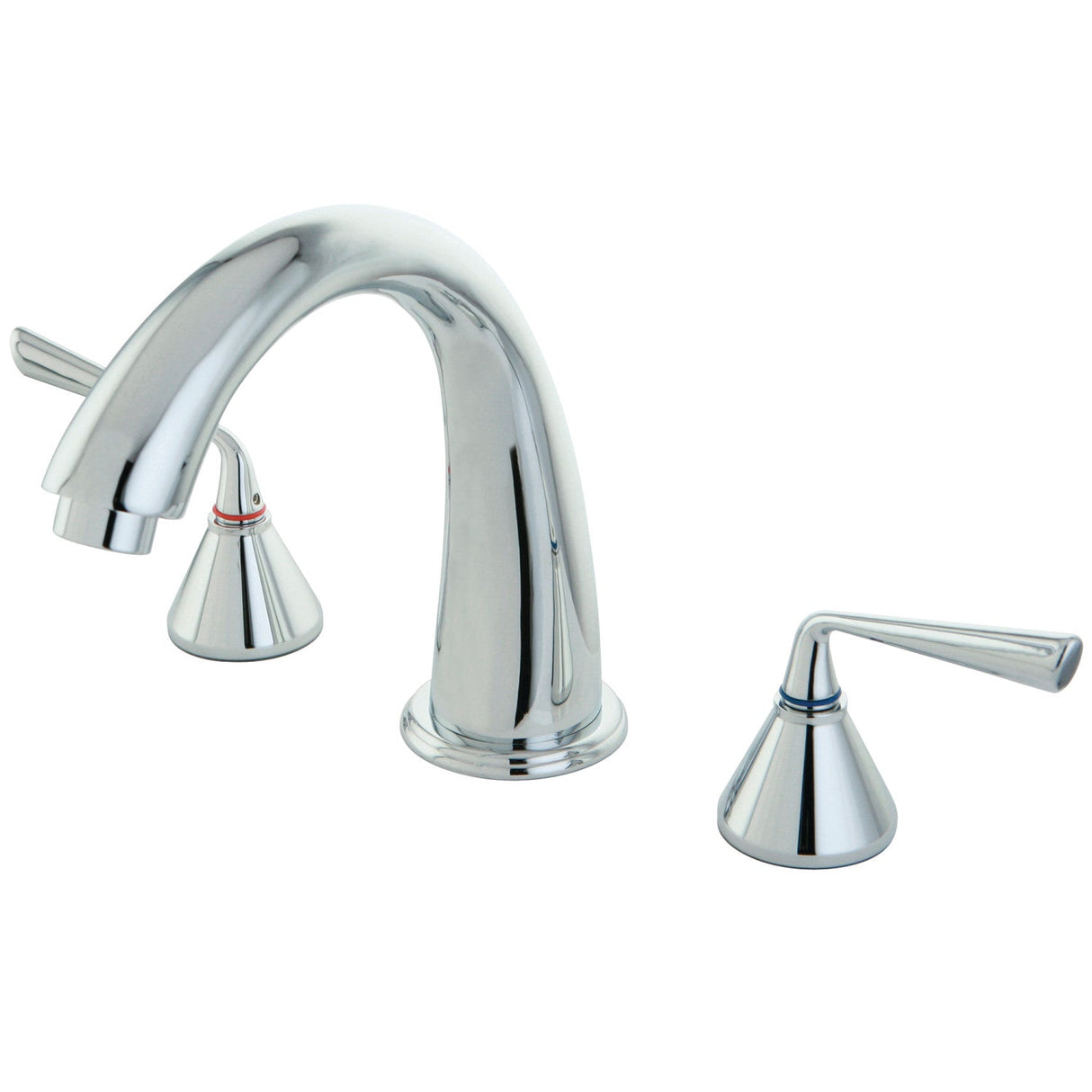 Silver Sage KS2361ZL Two-Handle 3-Hole Deck Mount Roman Tub Faucet, Polished Chrome