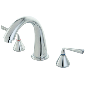 Silver Sage KS2361ZL Two-Handle 3-Hole Deck Mount Roman Tub Faucet, Polished Chrome