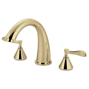 Century KS2362CFL Two-Handle 3-Hole Deck Mount Roman Tub Faucet, Polished Brass