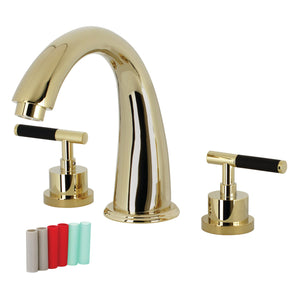 Kaiser KS2362CKL Two-Handle 3-Hole Deck Mount Roman Tub Faucet, Polished Brass