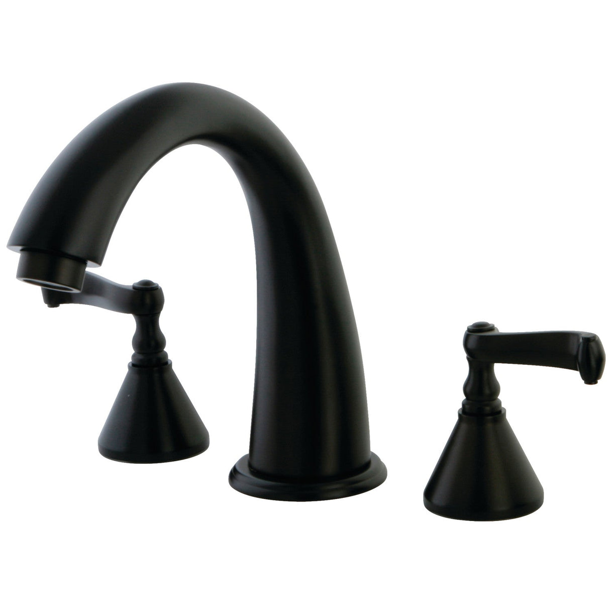 Roman KS2365FL Two-Handle 3-Hole Deck Mount Roman Tub Faucet, Oil Rubbed Bronze