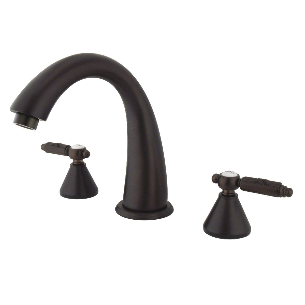Roman KS2365GL Two-Handle 3-Hole Deck Mount Roman Tub Faucet, Oil Rubbed Bronze