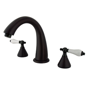 Naples KS2365PL Two-Handle 3-Hole Deck Mount Roman Tub Faucet, Oil Rubbed Bronze