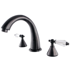 Wilshire KS2365WLL Two-Handle 3-Hole Deck Mount Roman Tub Faucet, Oil Rubbed Bronze