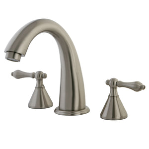 Naples KS2368AL Two-Handle 3-Hole Deck Mount Roman Tub Faucet, Brushed Nickel