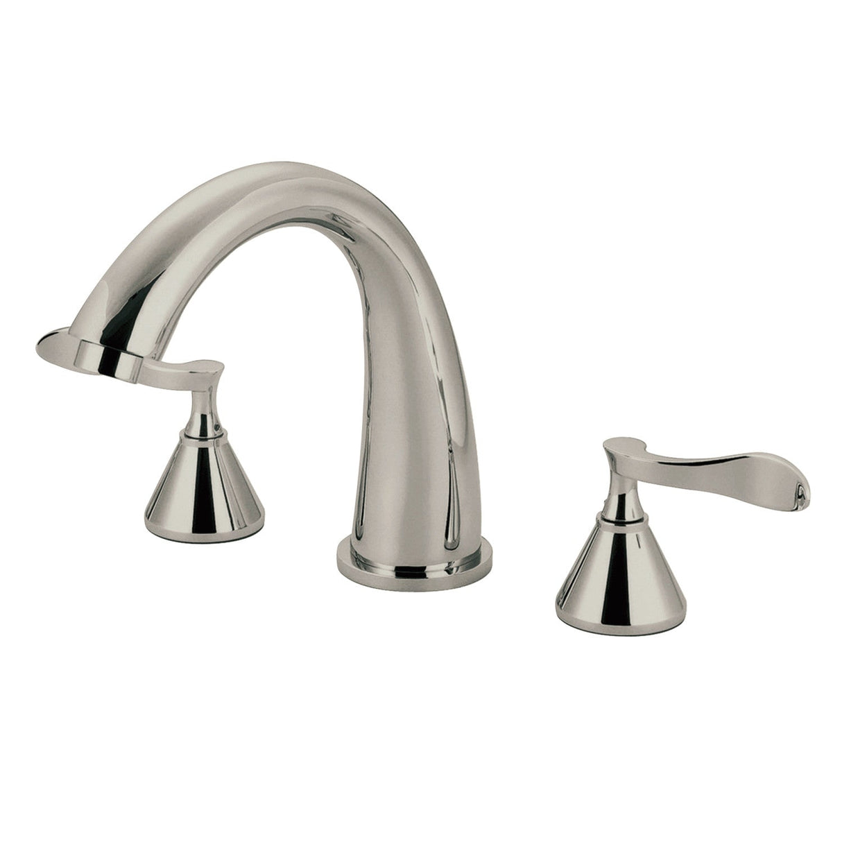 Century KS2368CFL Two-Handle 3-Hole Deck Mount Roman Tub Faucet, Brushed Nickel