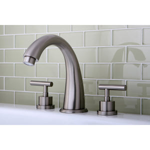 Manhattan KS2368CML Two-Handle 3-Hole Deck Mount Roman Tub Faucet, Brushed Nickel