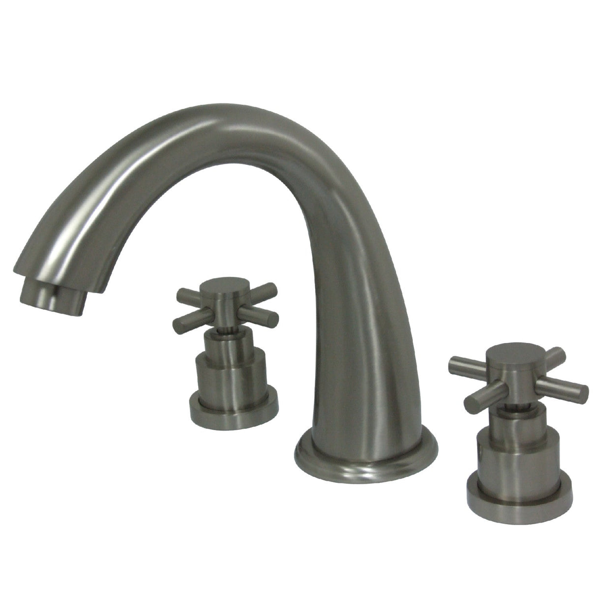 Roman KS2368EX Two-Handle 3-Hole Deck Mount Roman Tub Faucet, Brushed Nickel