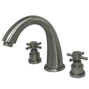 Roman KS2368EX Two-Handle 3-Hole Deck Mount Roman Tub Faucet, Brushed Nickel