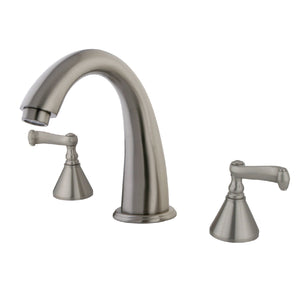 Roman KS2368FL Two-Handle 3-Hole Deck Mount Roman Tub Faucet, Brushed Nickel