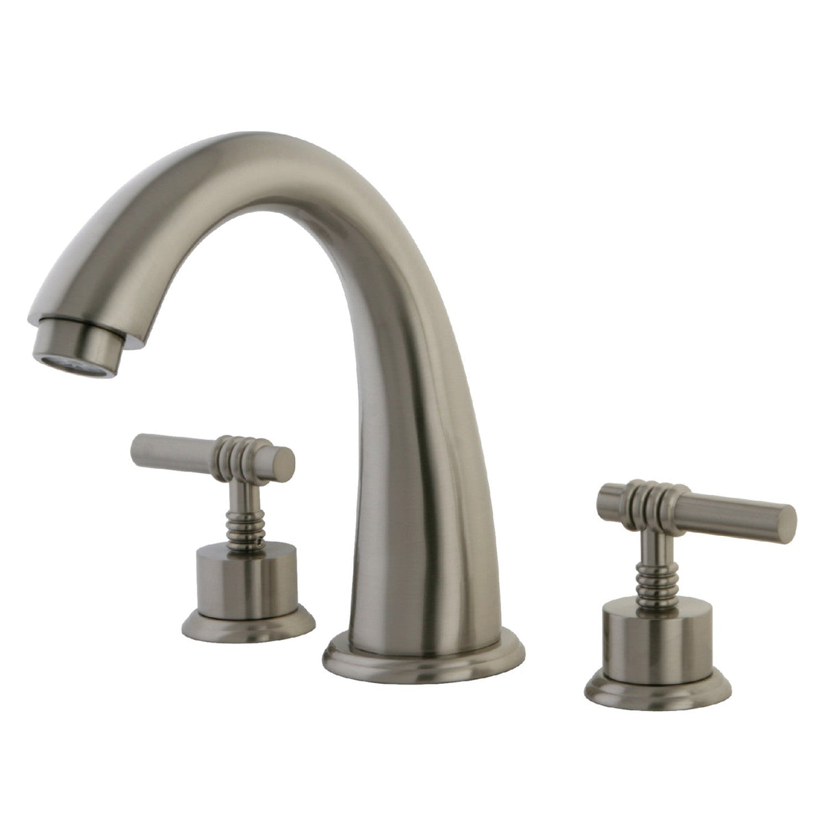Milano KS2368ML Two-Handle 3-Hole Deck Mount Roman Tub Faucet, Brushed Nickel