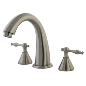 Naples KS2368NL Two-Handle 3-Hole Deck Mount Roman Tub Faucet, Brushed Nickel
