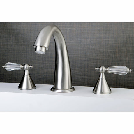 Wilshire KS2368WLL Two-Handle 3-Hole Deck Mount Roman Tub Faucet, Brushed Nickel