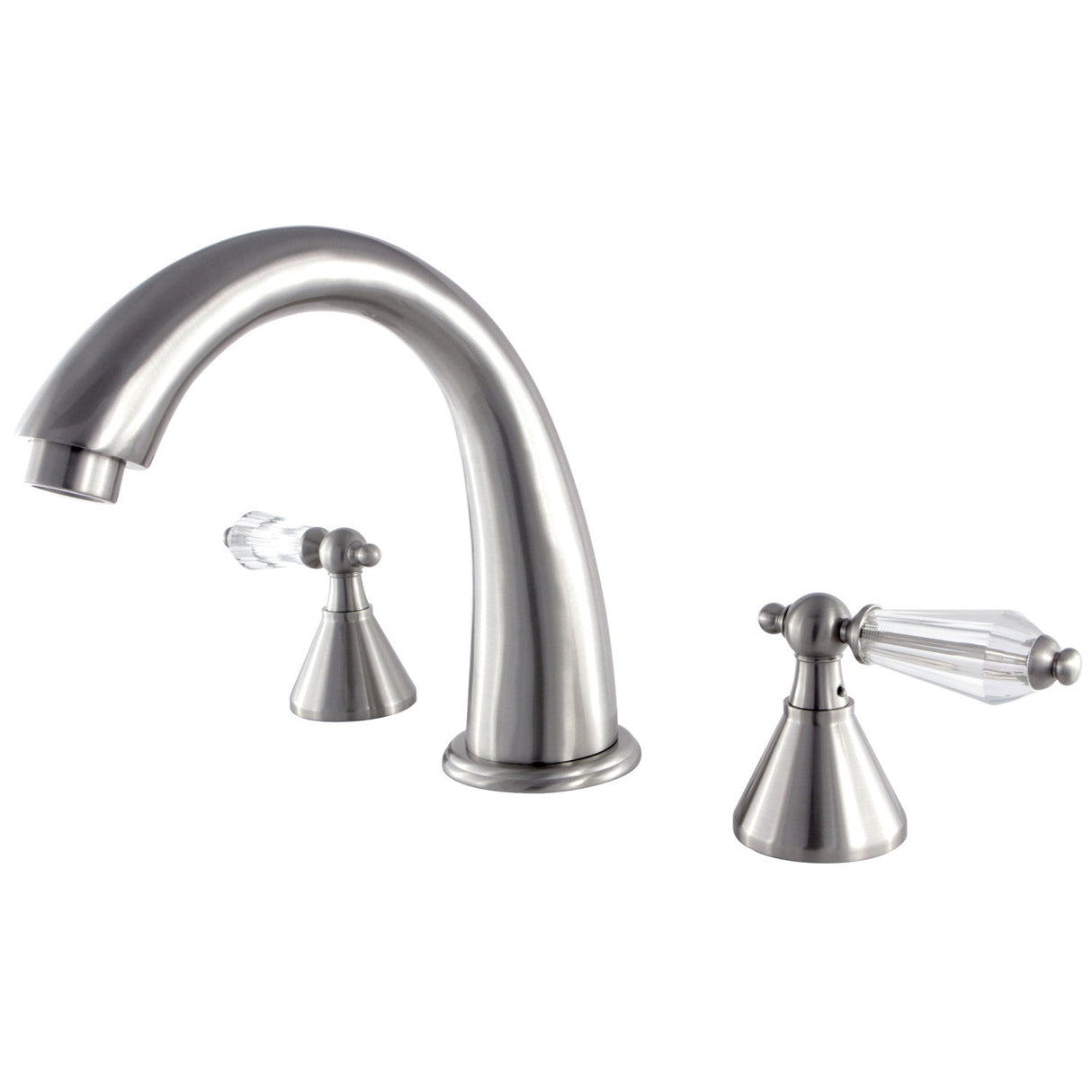Wilshire KS2368WLL Two-Handle 3-Hole Deck Mount Roman Tub Faucet, Brushed Nickel