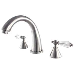 Wilshire KS2368WLL Two-Handle 3-Hole Deck Mount Roman Tub Faucet, Brushed Nickel