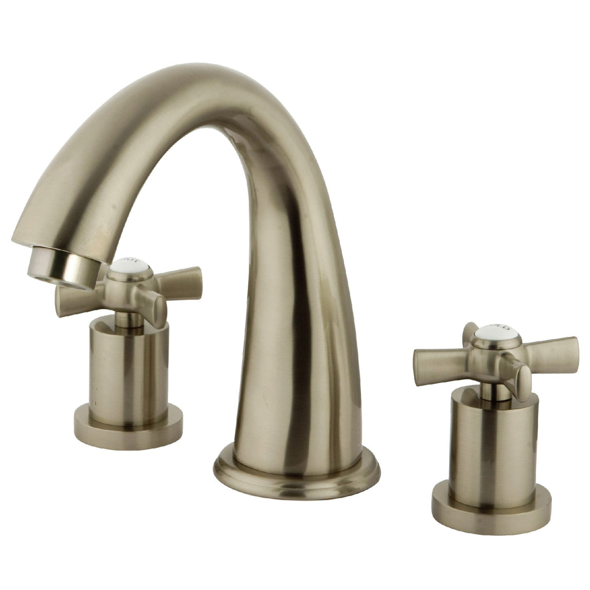Millennium KS2368ZX Two-Handle 3-Hole Deck Mount Roman Tub Faucet, Brushed Nickel