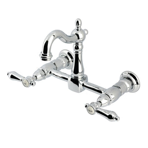 Heirloom KS2441BAL Two-Handle 2-Hole Wall Mount Kitchen Faucet, Polished Chrome