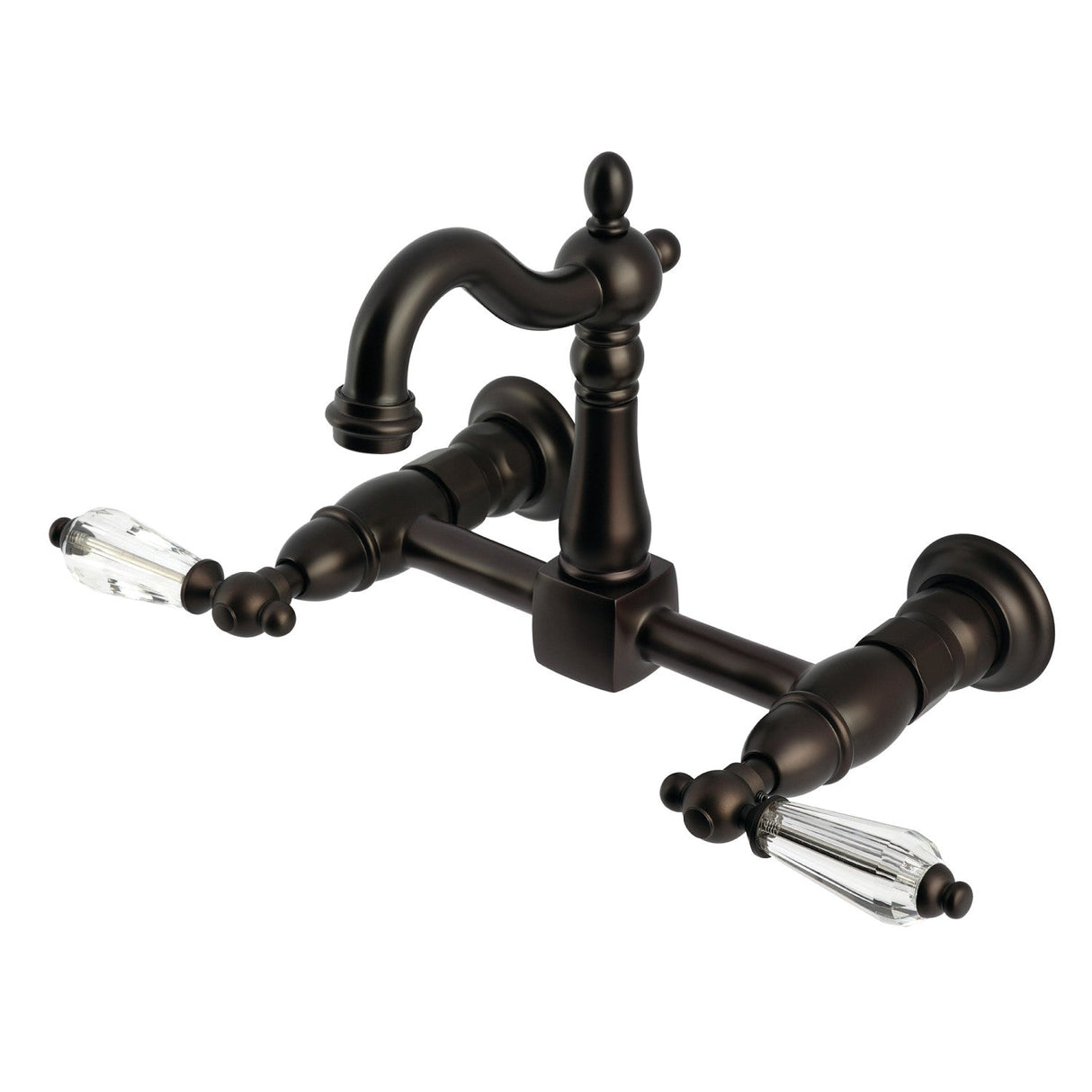 Willshire KS2445WLL Two-Handle 2-Hole Wall Mount Kitchen Faucet, Oil Rubbed Bronze