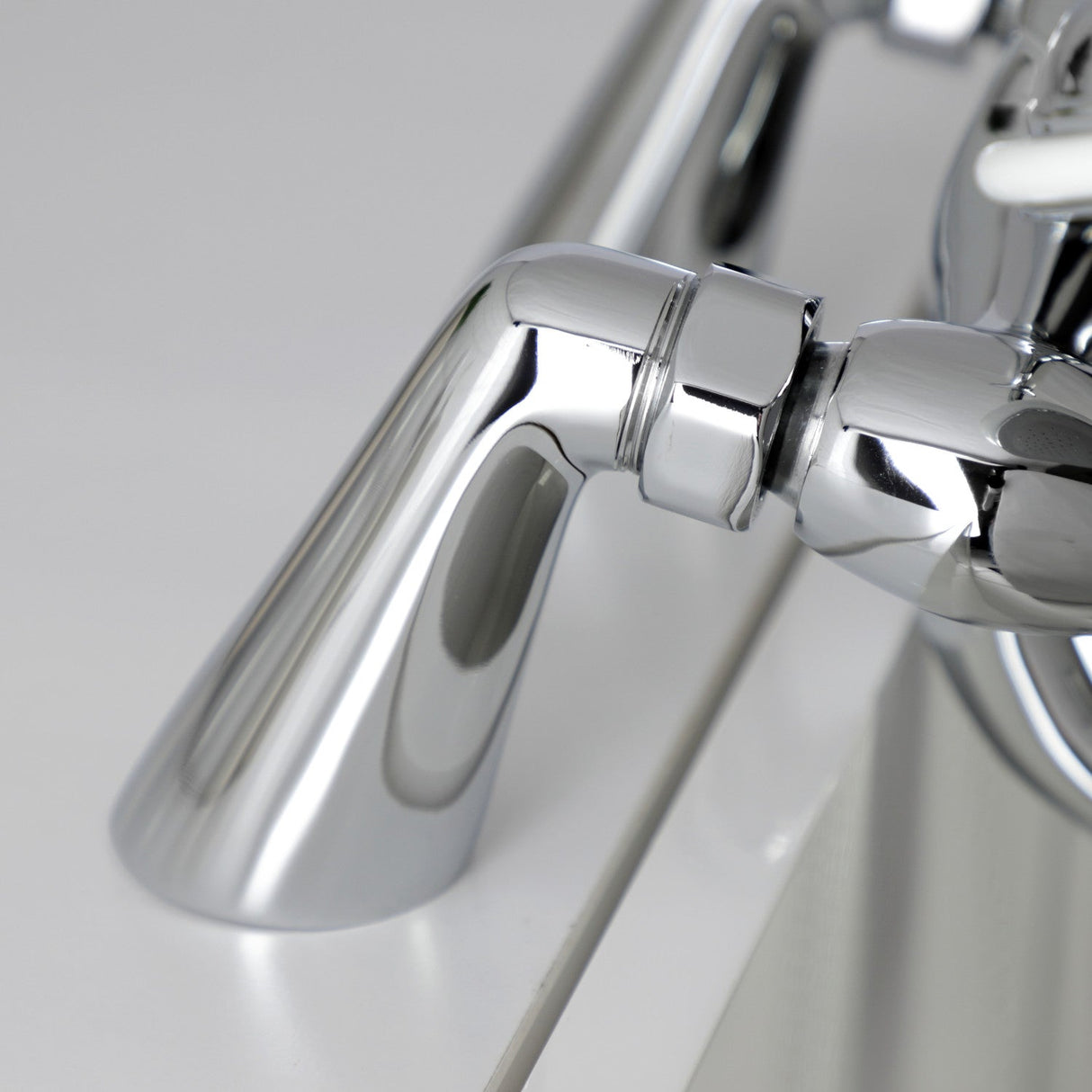Essex KS247C Three-Handle 2-Hole Deck Mount Clawfoot Tub Faucet with Handshower, Polished Chrome
