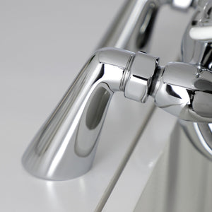 Essex KS247C Three-Handle 2-Hole Deck Mount Clawfoot Tub Faucet with Handshower, Polished Chrome
