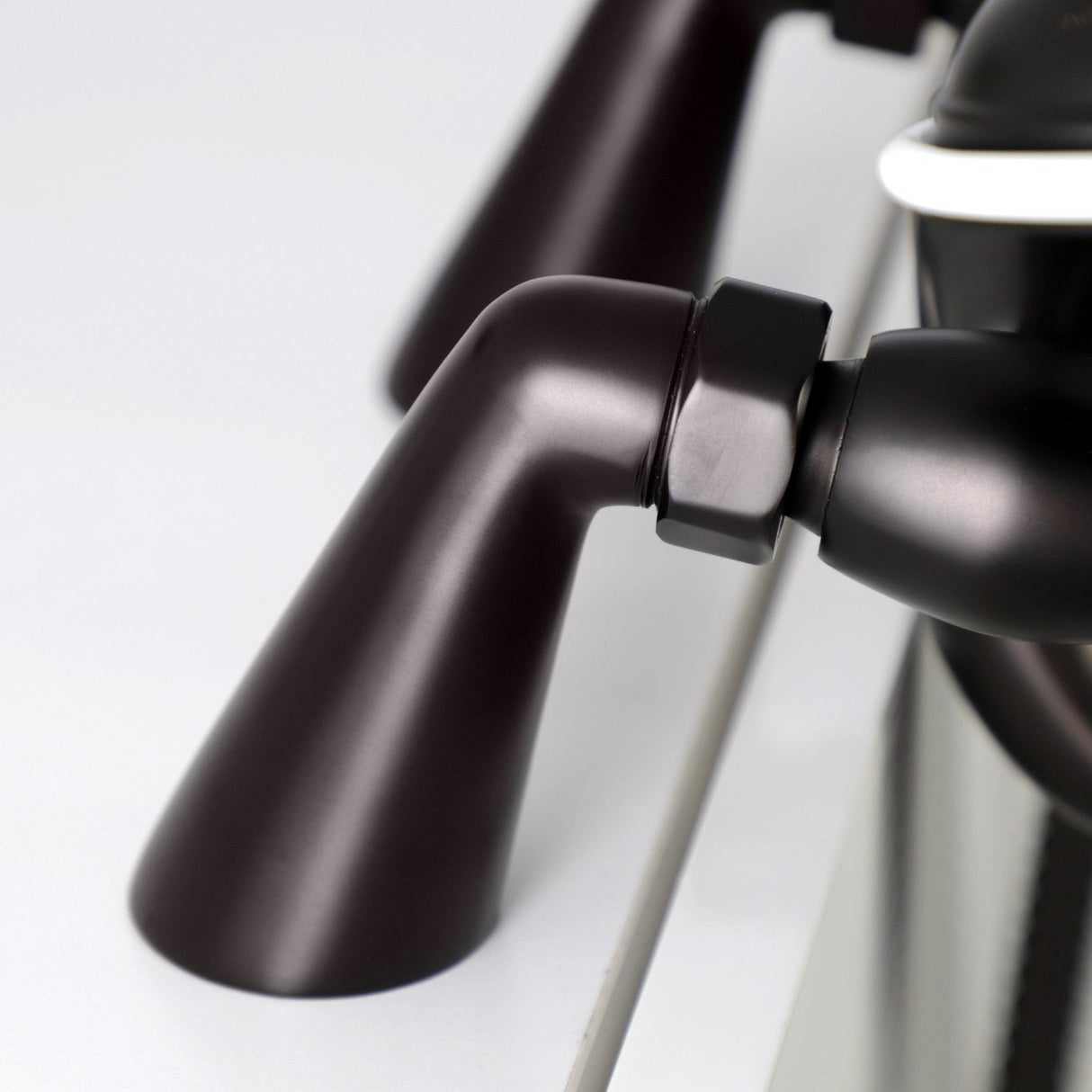 Essex KS247ORB Three-Handle 2-Hole Deck Mount Clawfoot Tub Faucet with Handshower, Oil Rubbed Bronze