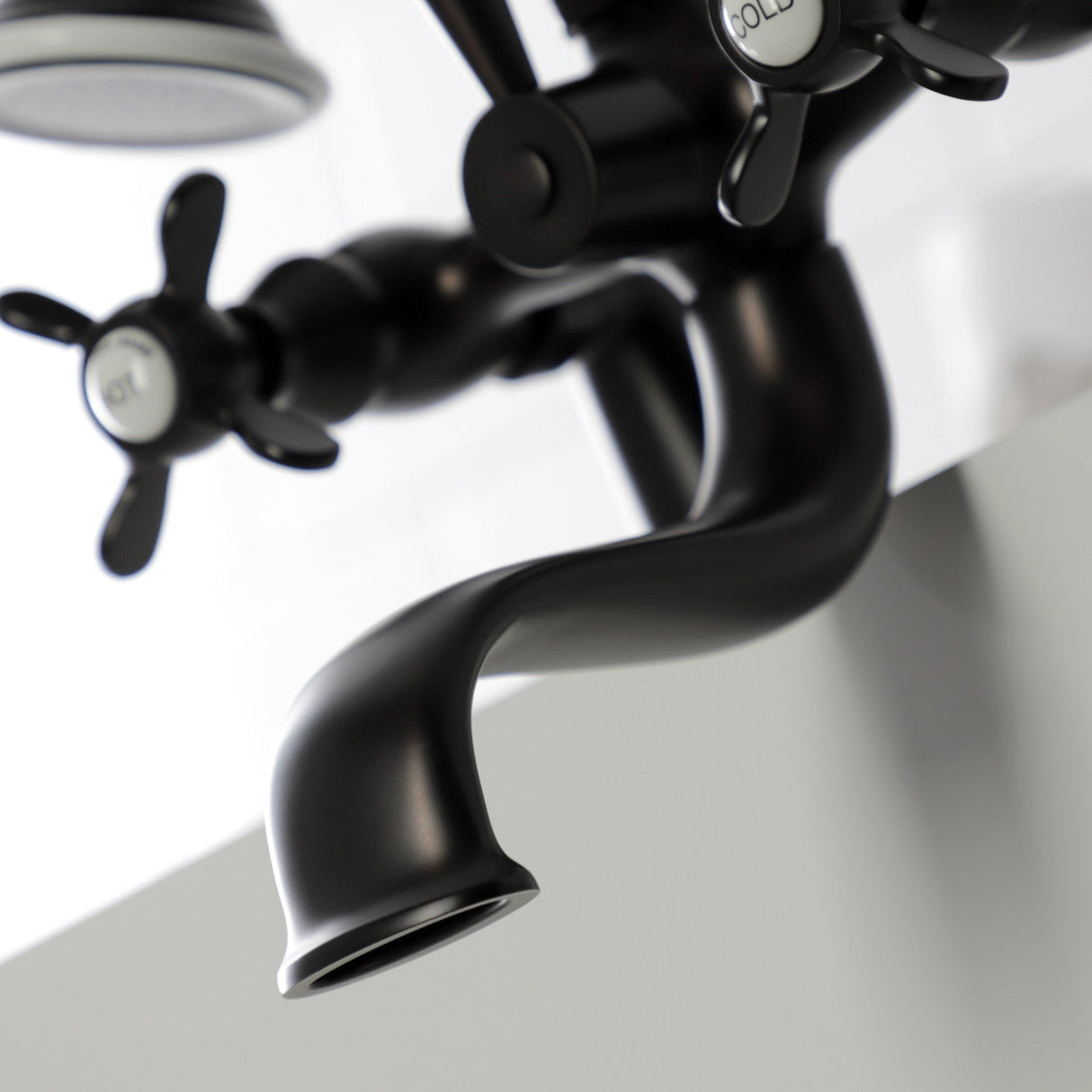 Essex KS247ORB Three-Handle 2-Hole Deck Mount Clawfoot Tub Faucet with Handshower, Oil Rubbed Bronze