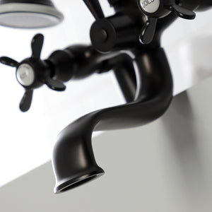 Essex KS247ORB Three-Handle 2-Hole Deck Mount Clawfoot Tub Faucet with Handshower, Oil Rubbed Bronze