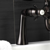 Essex KS248ORB Three-Handle 2-Hole Deck Mount Clawfoot Tub Faucet with Handshower, Oil Rubbed Bronze