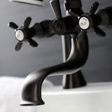 Essex KS248ORB Three-Handle 2-Hole Deck Mount Clawfoot Tub Faucet with Handshower, Oil Rubbed Bronze