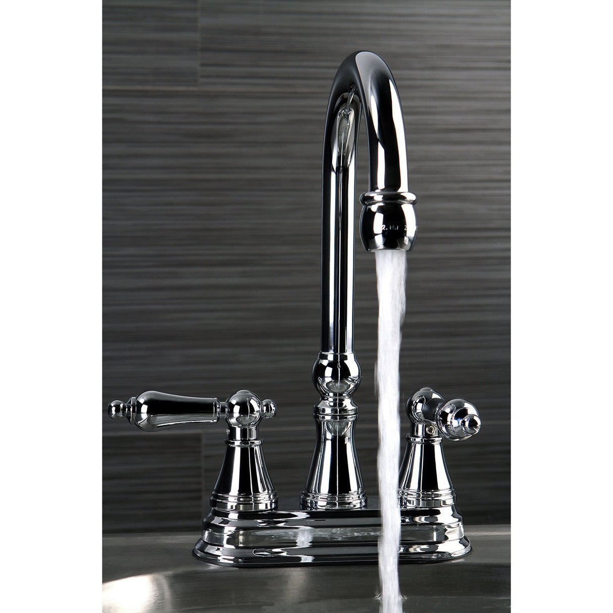 Governor KS2491AL Two-Handle 2-Hole Deck Mount Bar Faucet, Polished Chrome