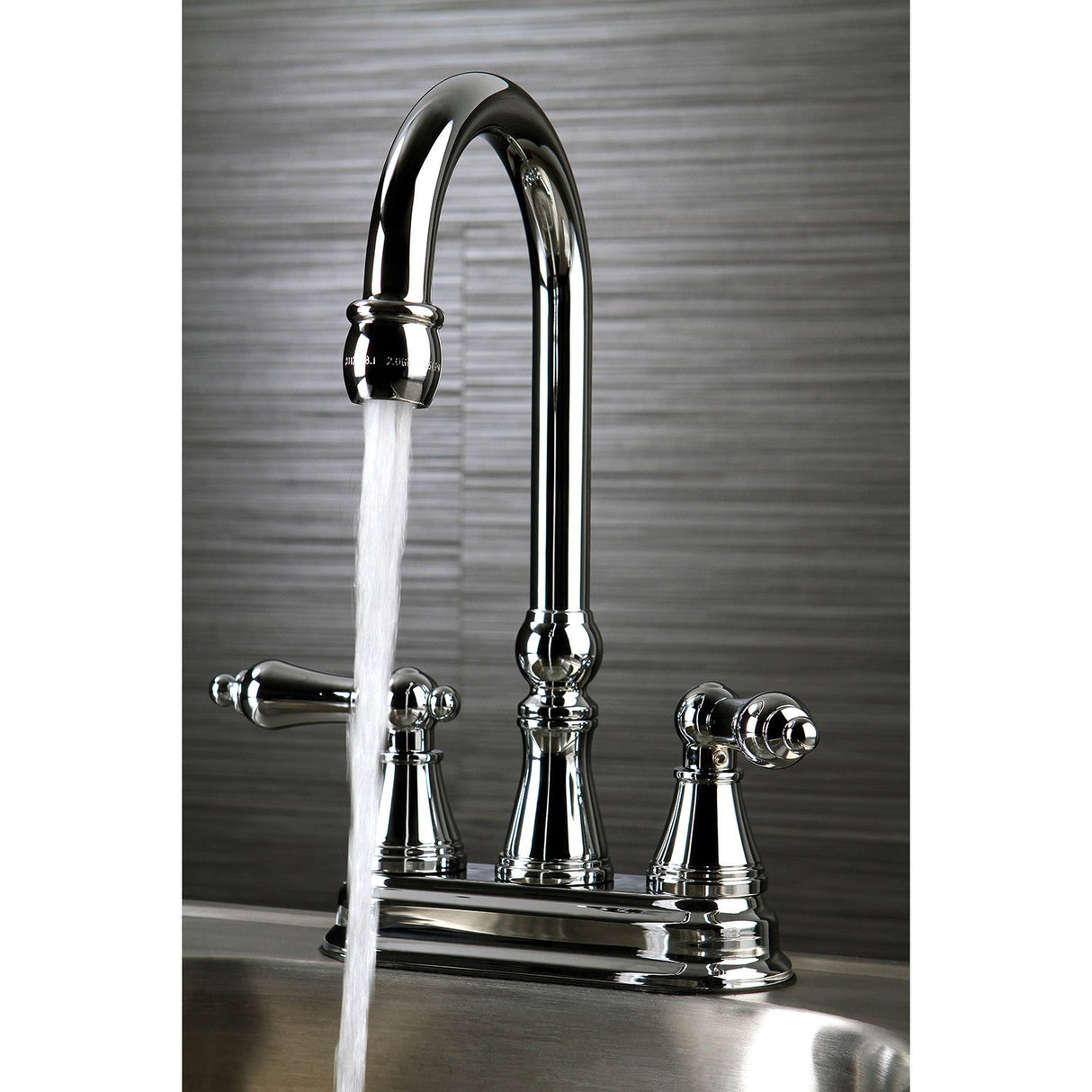 Governor KS2491AL Two-Handle 2-Hole Deck Mount Bar Faucet, Polished Chrome