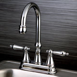 Governor KS2491AL Two-Handle 2-Hole Deck Mount Bar Faucet, Polished Chrome