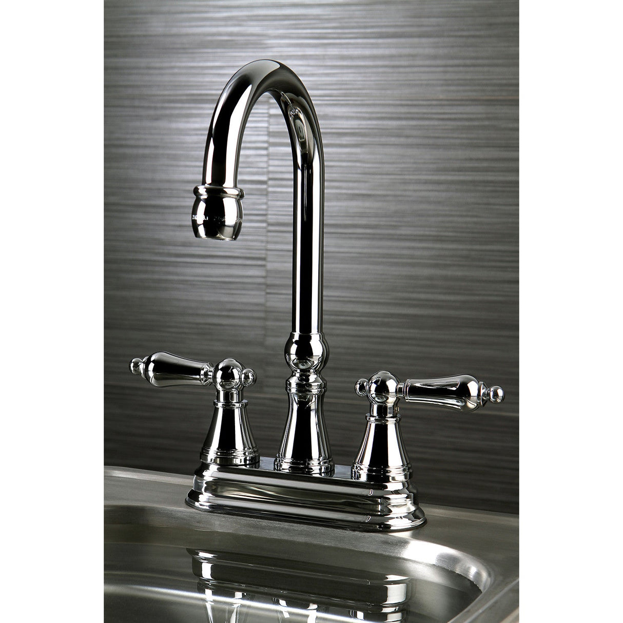 Governor KS2491AL Two-Handle 2-Hole Deck Mount Bar Faucet, Polished Chrome