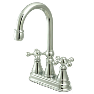 Governor KS2491KX Two-Handle 2-Hole Deck Mount Bar Faucet, Polished Chrome