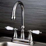 Governor KS2491PL Two-Handle 2-Hole Deck Mount Bar Faucet, Polished Chrome