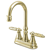 Georgian KS2492GL Two-Handle 2-Hole Deck Mount Bar Faucet, Polished Brass