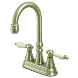 Governor KS2498PL Two-Handle 2-Hole Deck Mount Bar Faucet, Brushed Nickel