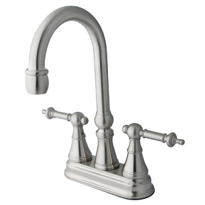 Templeton KS2498TL Two-Handle 2-Hole Deck Mount Bar Faucet, Brushed Nickel