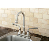 Silver Sage KS2498ZL Two-Handle 2-Hole Deck Mount Bar Faucet, Brushed Nickel