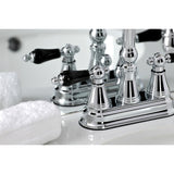 Duchess KS2611PKL Two-Handle Deck Mount 4" Centerset Bathroom Faucet with Brass Pop-Up, Polished Chrome