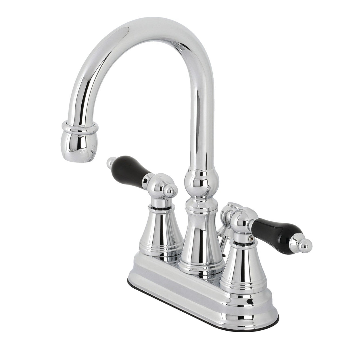 Duchess KS2611PKL Two-Handle Deck Mount 4" Centerset Bathroom Faucet with Brass Pop-Up, Polished Chrome