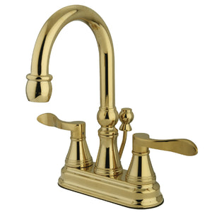 NuFrench KS2612DFL Two-Handle 3-Hole Deck Mount 4