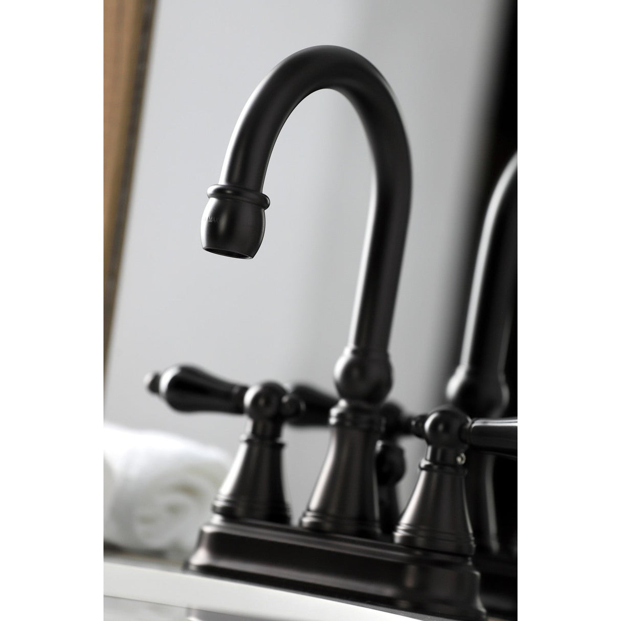 Duchess KS2615PKL Two-Handle Deck Mount 4" Centerset Bathroom Faucet with Brass Pop-Up, Oil Rubbed Bronze