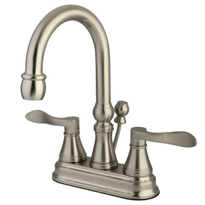 NuFrench KS2618DFL Two-Handle 3-Hole Deck Mount 4