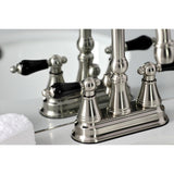 Duchess KS2618PKL Two-Handle Deck Mount 4" Centerset Bathroom Faucet with Brass Pop-Up, Brushed Nickel