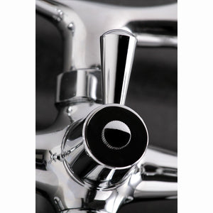 Kingston KS265C Three-Handle 2-Hole Tub Wall Mount Clawfoot Tub Faucet with Hand Shower, Polished Chrome