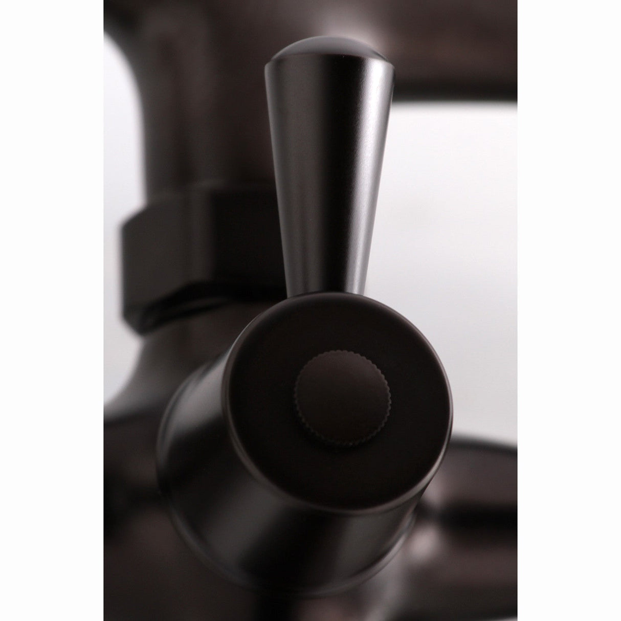 Kingston KS265ORB Three-Handle 2-Hole Tub Wall Mount Clawfoot Tub Faucet with Hand Shower, Oil Rubbed Bronze