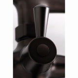 Kingston KS265ORB Three-Handle 2-Hole Tub Wall Mount Clawfoot Tub Faucet with Hand Shower, Oil Rubbed Bronze